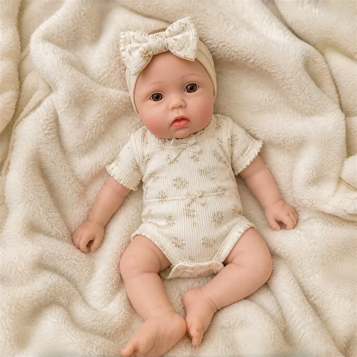 Lucy 16-Inch Platinum Silicone Reborn Doll – Lifelike Baby Reborn Doll Full Body Silicone suppliers
